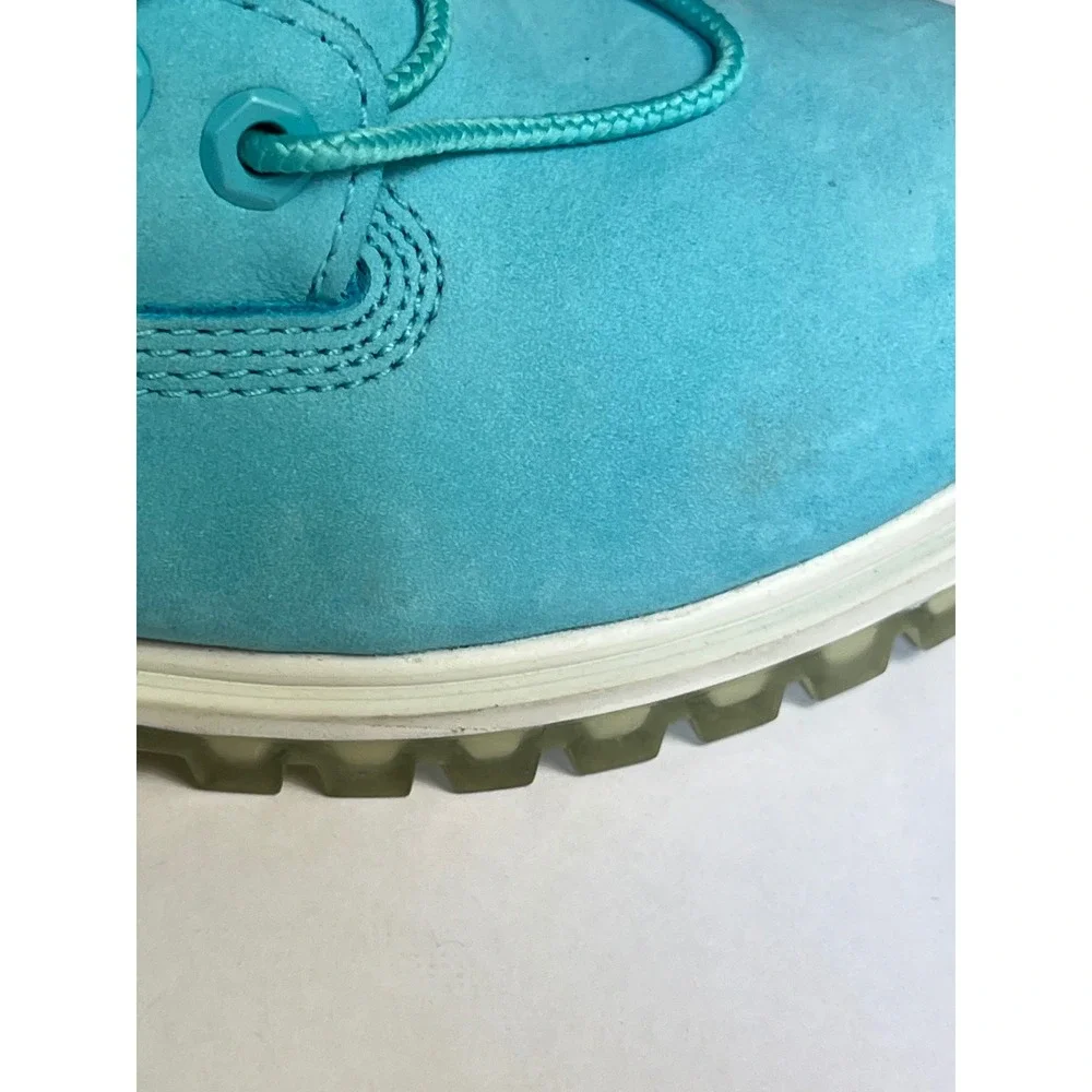 Timberland 6 Inch Premium Waterproof Boots Turquoise Kids Size 12 A18T4‎